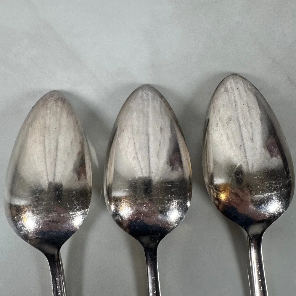 Set of 3 Oneida‎ Nobility Plate Silver Plated Tablespoons Caprice Floral